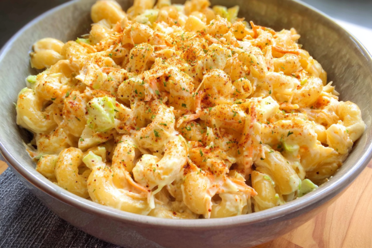 Hawaiian mac salad recipe featured