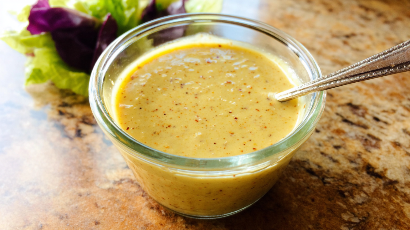 Healthy Honey Mustard Dressing Featured