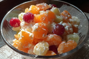 ambrosia fruit salad featured