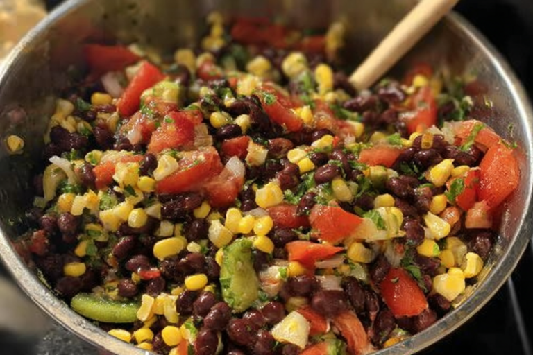 black bean and corn salad featured