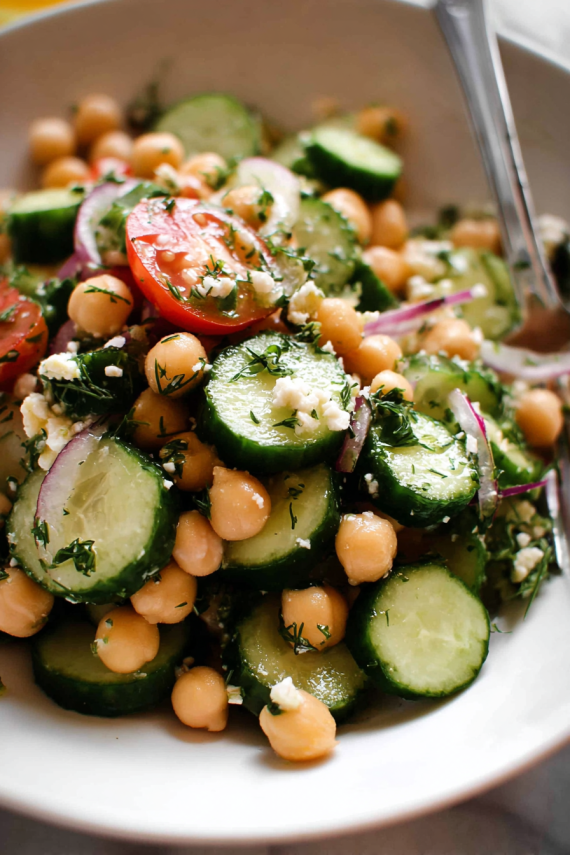 chickpea cucumber salad -3