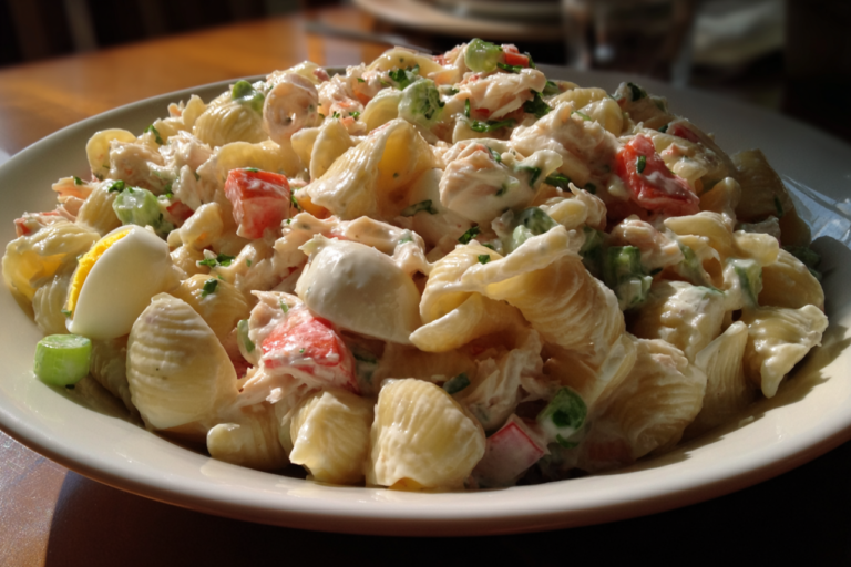 crab pasta salad featured