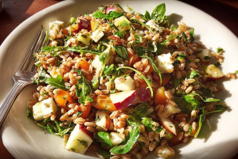 farro salad featured