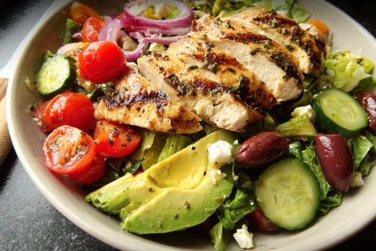 grilled chicken salad featured