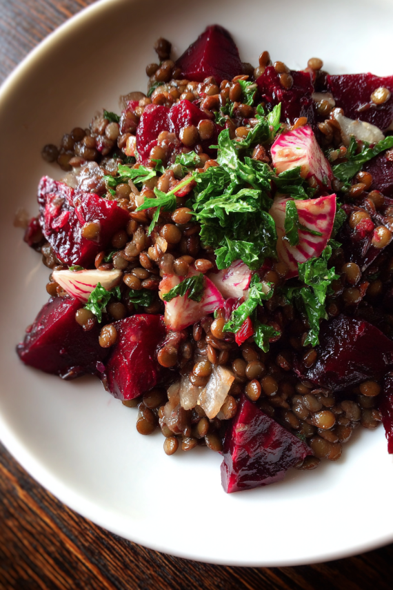 lentil beet salad -2