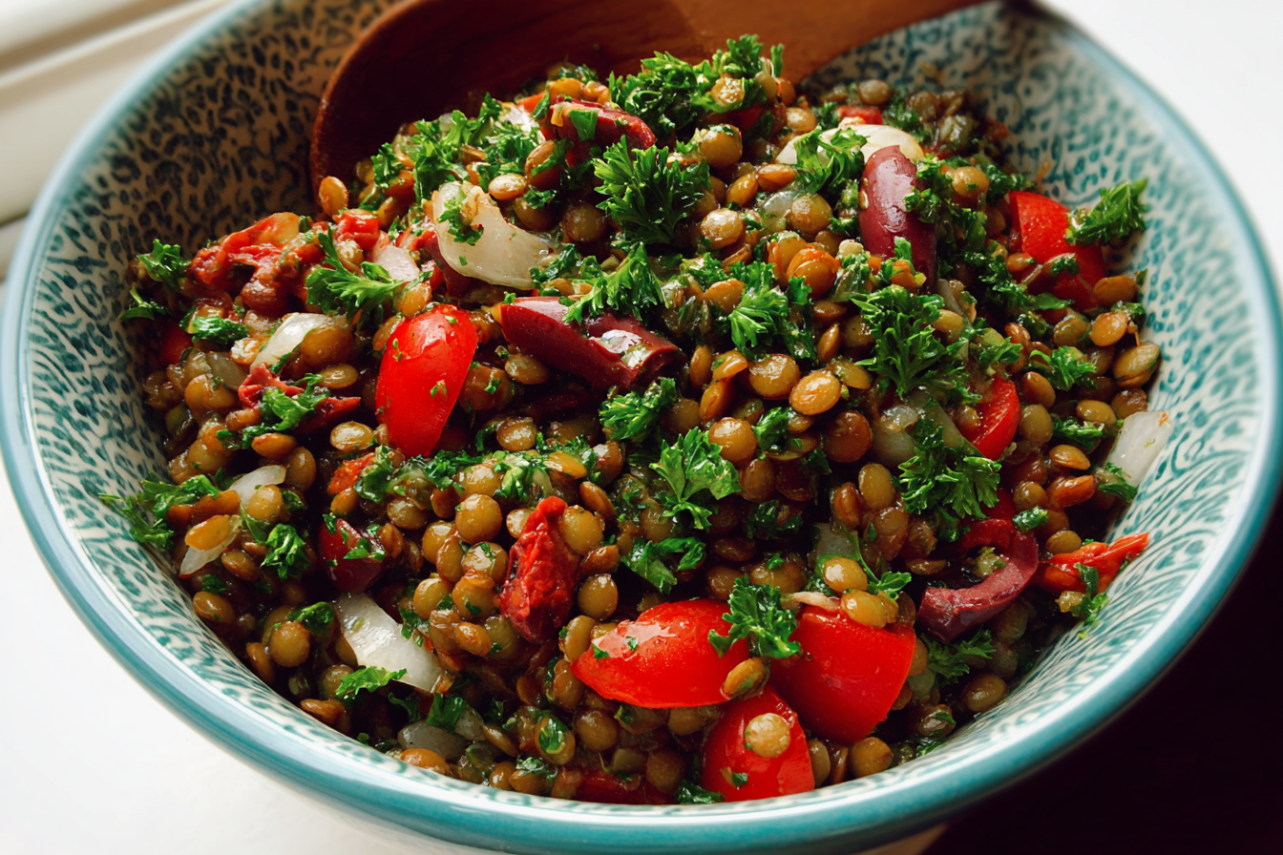 lentil salad featured