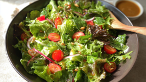 mixed green salad featured