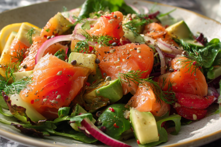 smoked salmon salad featured