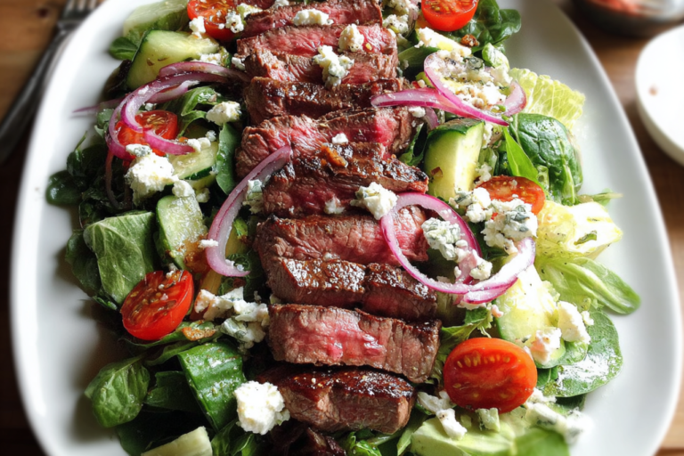 steak salad recipe featured