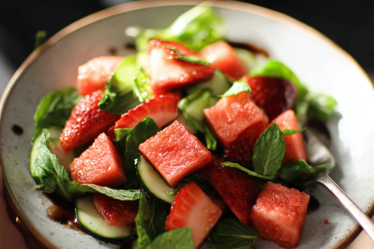 strawberry salad featured