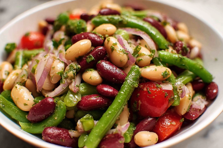 three beans salad featured