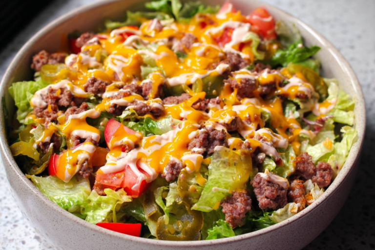 big mac salad recipe featured