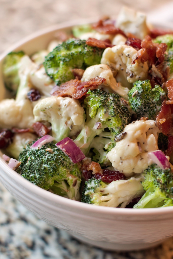 broccoli cauliflower salad recipe -1