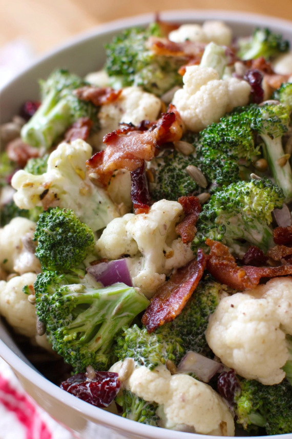 broccoli cauliflower salad recipe -2