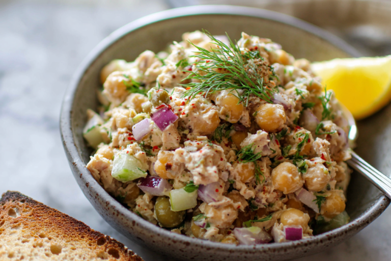 chickpea tuna salad featured