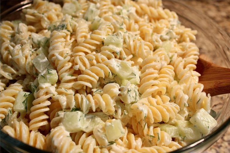 pickle pasta salad featured