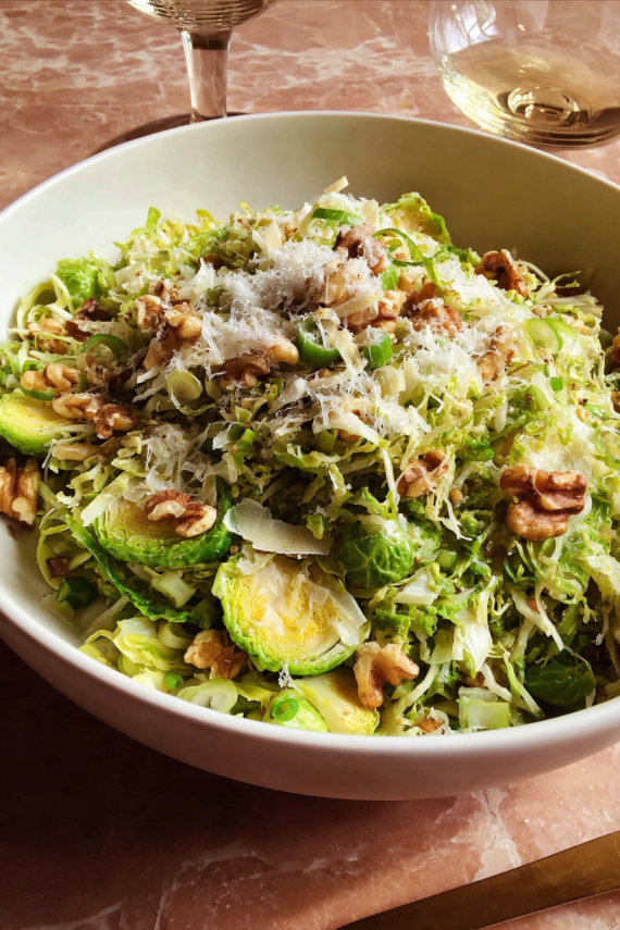 shaved brussel sprout salad -2