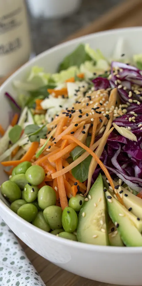 Asian cucumber salad with sesame seeds