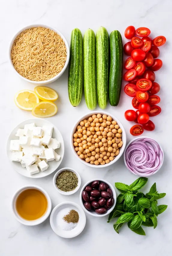 greek orzo salad ingredients