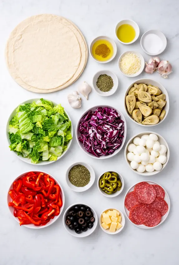 salad pizza ingredients