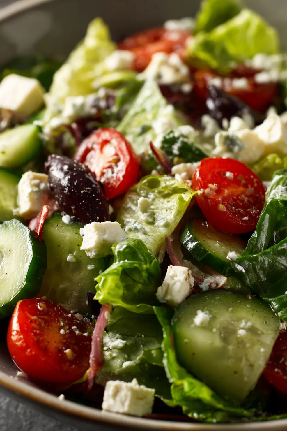 Side salad ingredients stored in separate containers for maximum freshness