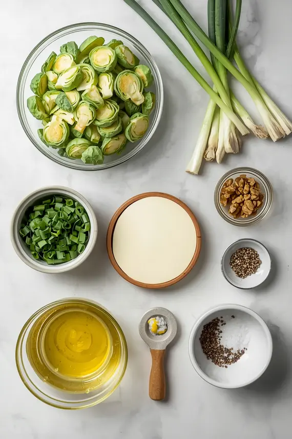 shaved brussel sprout salad ingredients