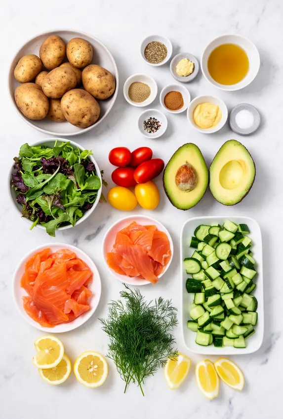 smoked salmon salad ingredients