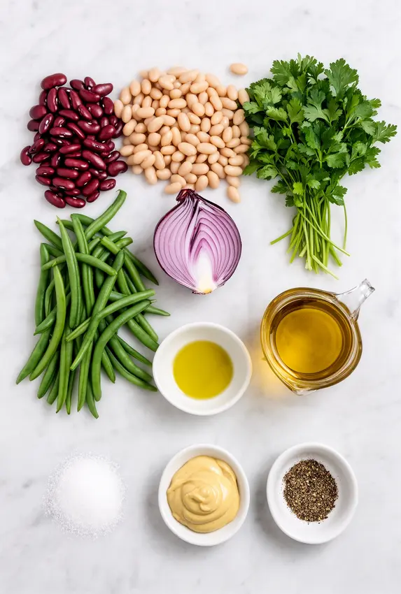three beans salad ingredients