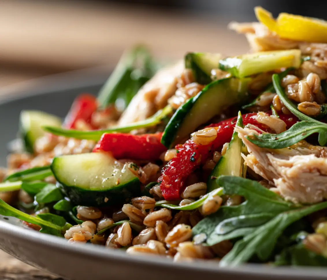 charlie bird farro salad